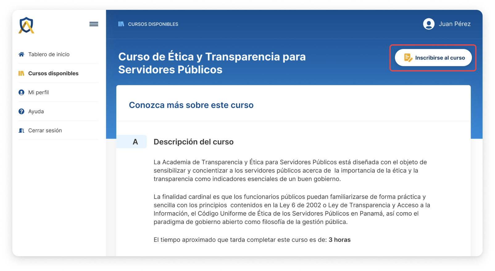 Inscribirse en el curso